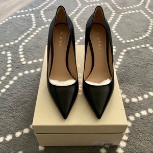 M. Gemi Esatto Black Leather 90mm Heel
